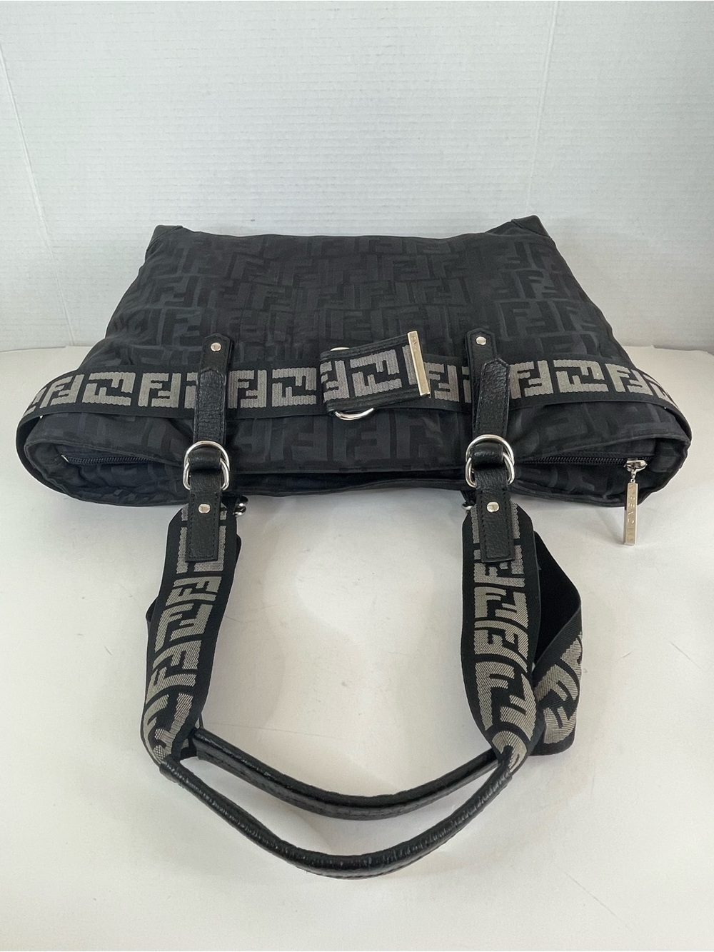 Fendi black Zucca nylon tote bag - Picture 8 of 15